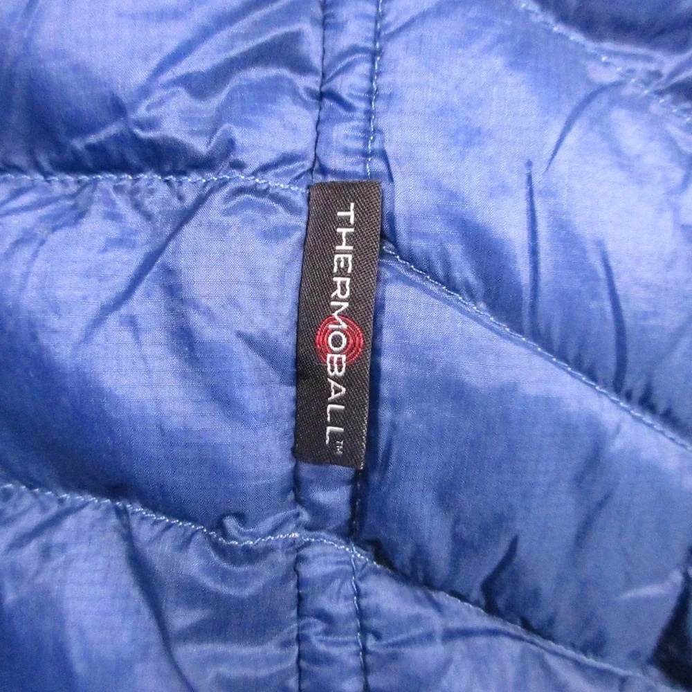 The North Face Jacket Mens Small Blue Thermoball Quilted Puffer Full Zip